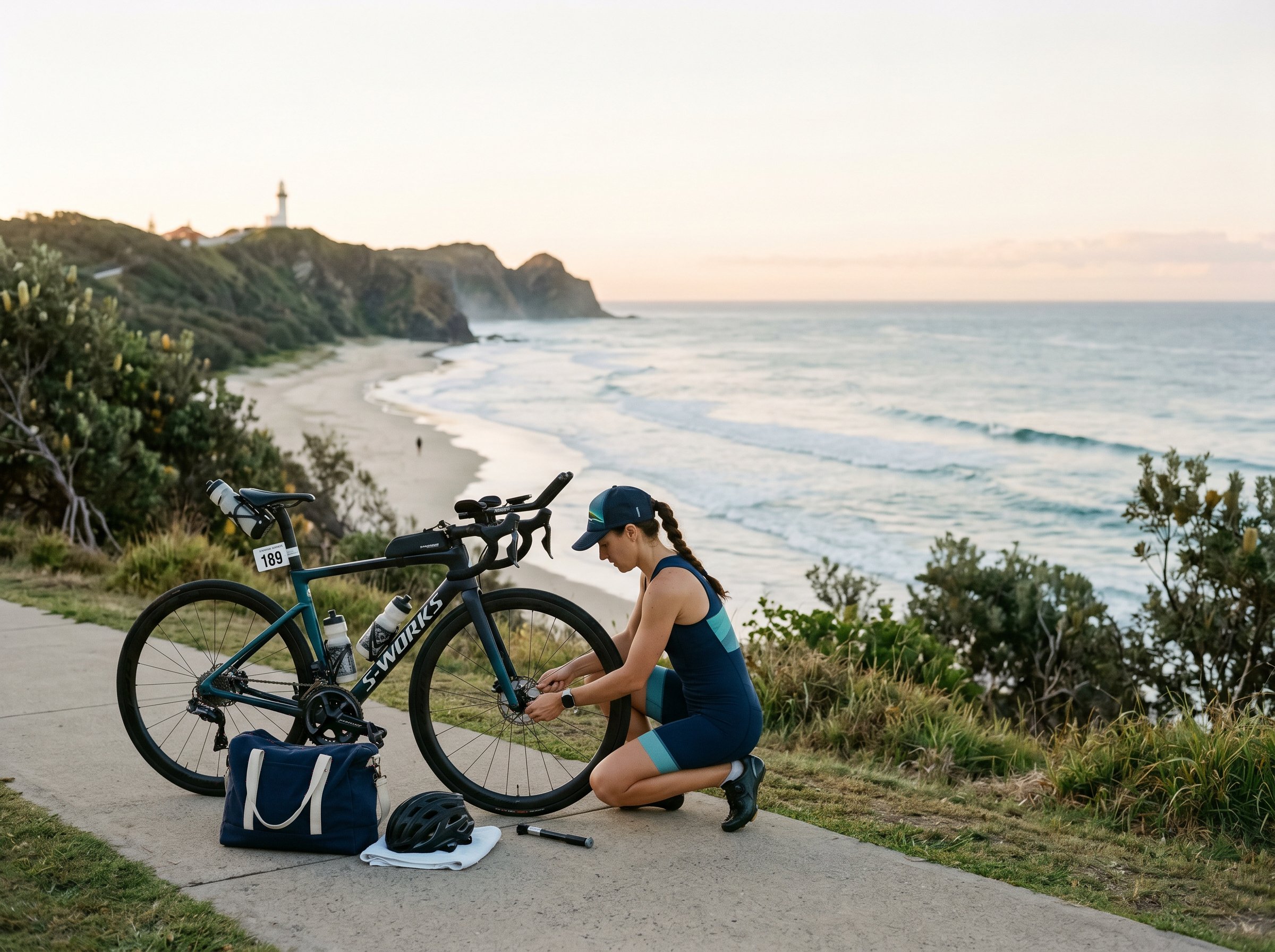Endurance athlete in a mountain landscape